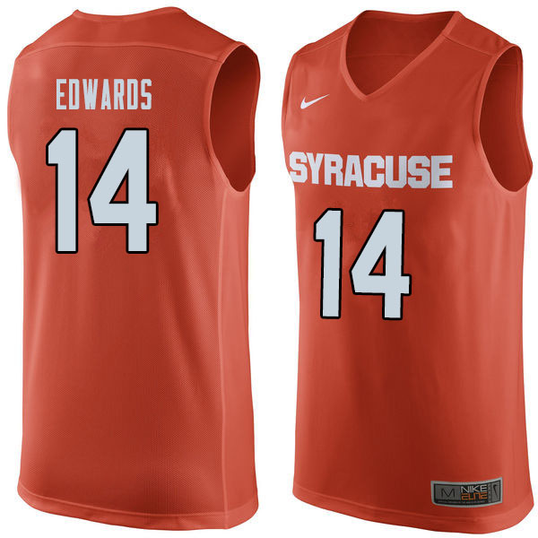 Men #14 Jesse Edwards Syracuse Orange College Basketball Jerseys Sale-Orange